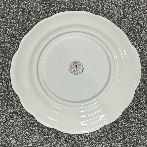 Gien France LES TARTES 11.5" Cake Plate with Handles Fruit Crate & Barrel VGUC - Picture 5 of 10